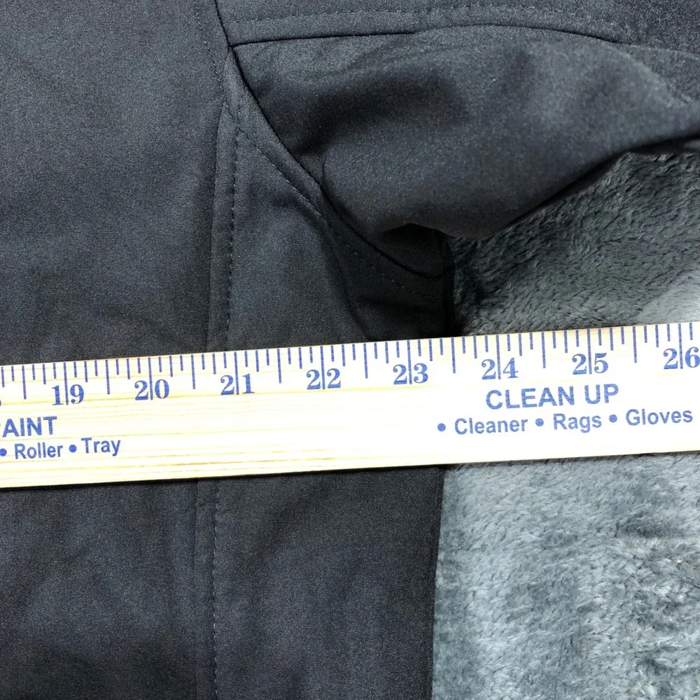 Alaska Gear Mens Softshell Jacket Black Full‎ Zip Mock Neck Outdoor Size M